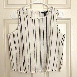 Banana Republic Stripe Button-Back Crop Top